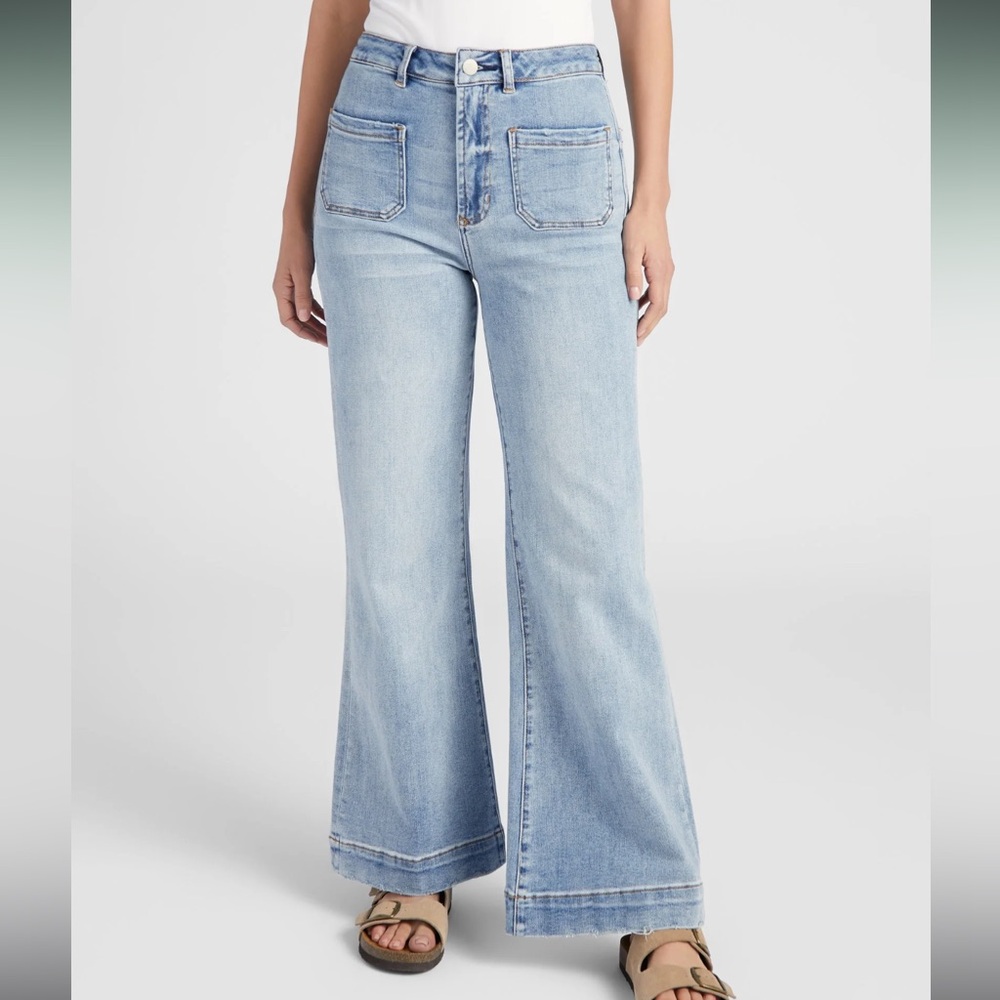 Dear John Blue Flare Wide Leg Jeans